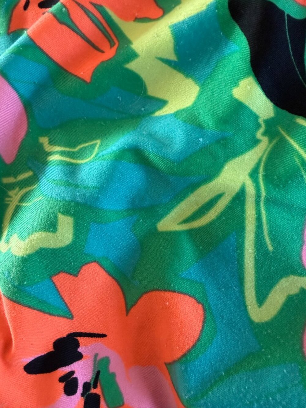 Bundle of 2 Women's Bikini Bottoms - Tropical Floral Print + Solid Lavender - M - Picture 2 of 10